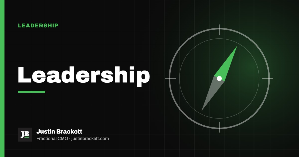 Leadership: artwork for a post by Justin Brackett