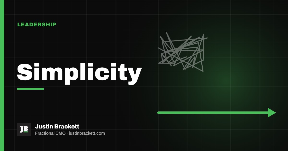 Simplicity: artwork for a post by Justin Brackett